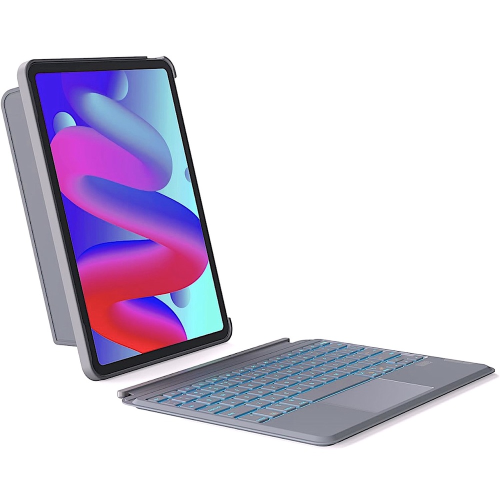 iPad Case with Keyboard, Track Pad, and Smart Cover | Cover: Dark Grey | EUC